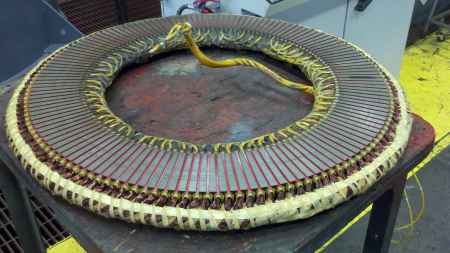 This stator has 24 poles, if I remember correctly.